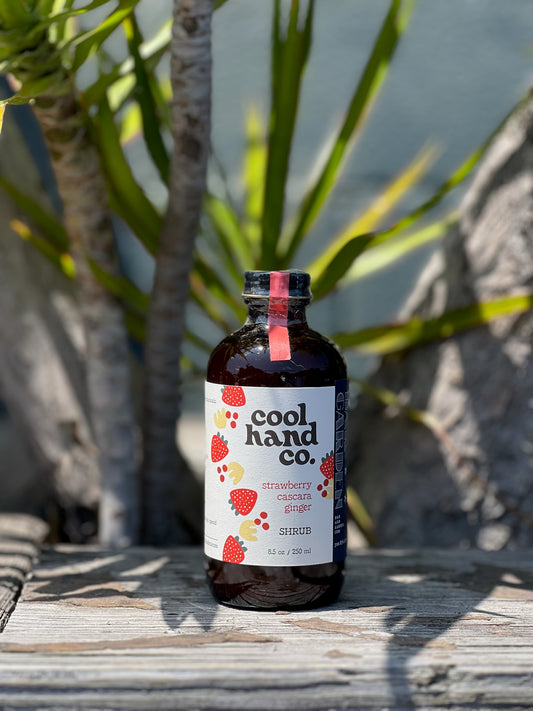 Cool Hand Strawberry Cascara Ginger Shrub 8.5oz